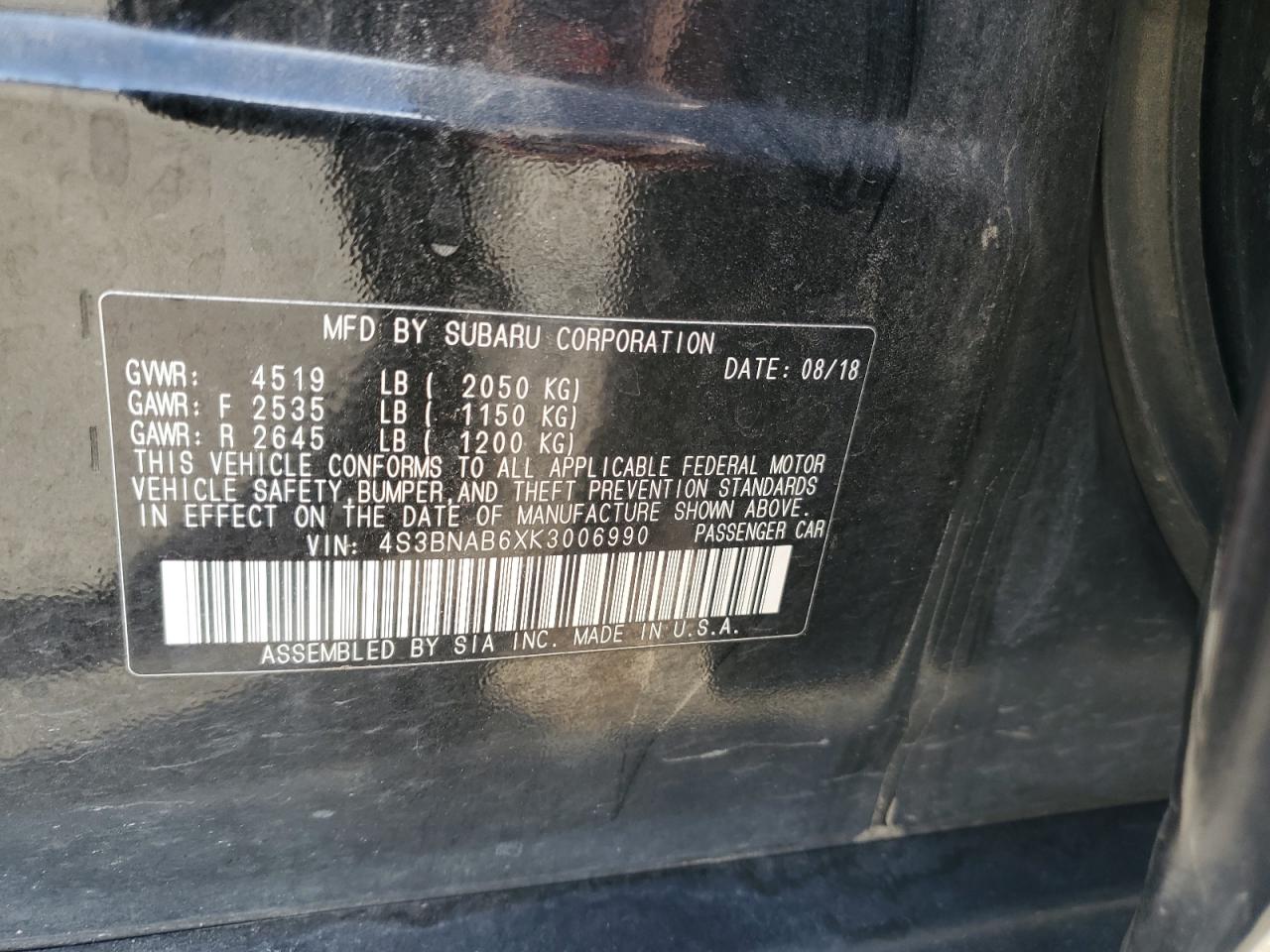 Subaru Legacy 2.5i Image 10