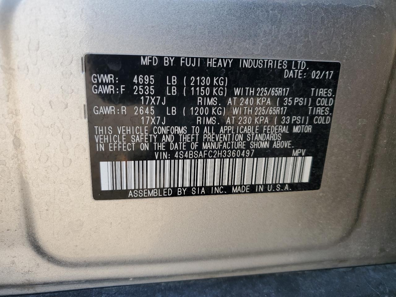 Subaru Outback 2.5i Premium Image 13