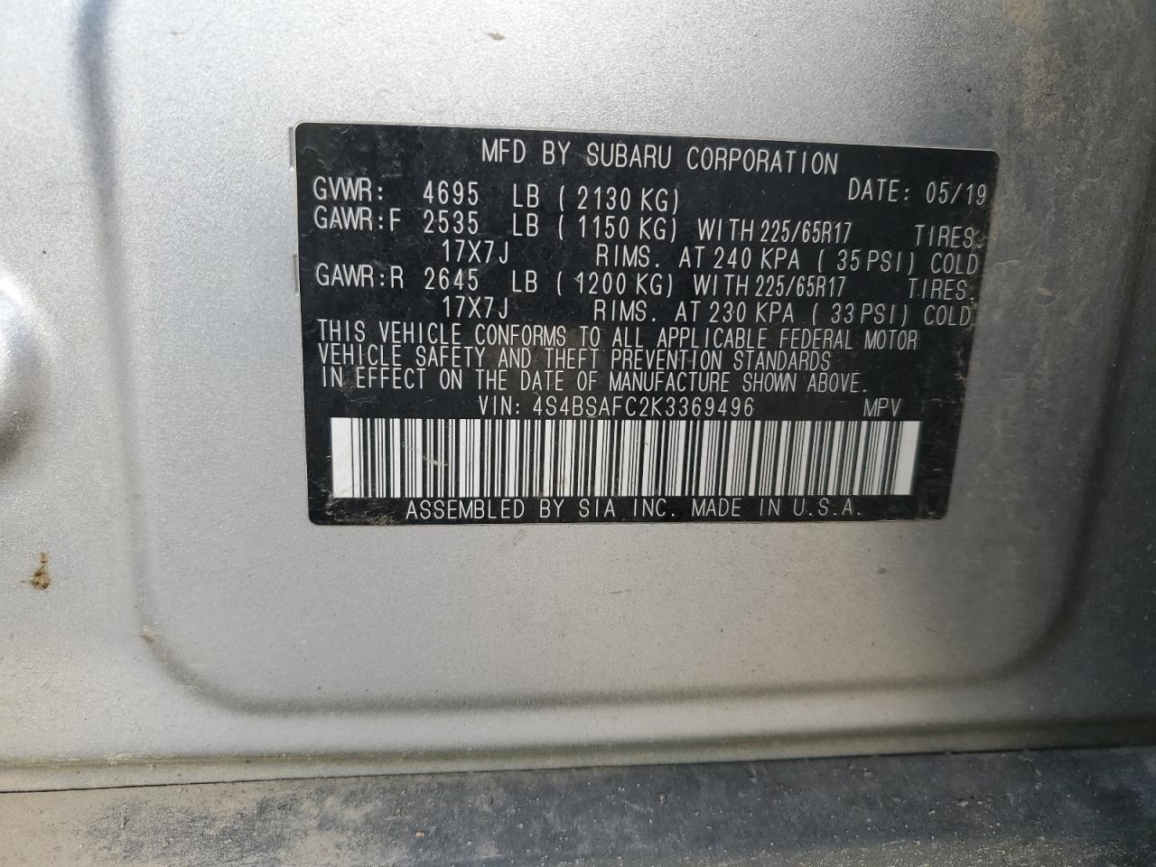 Subaru Outback 2.5i Premium Image 11