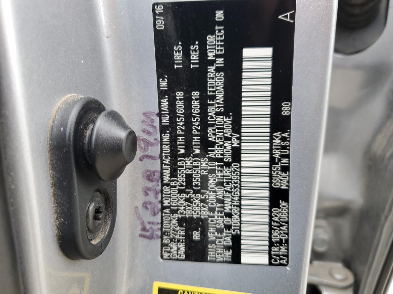 Toyota Highlander Le Image 10