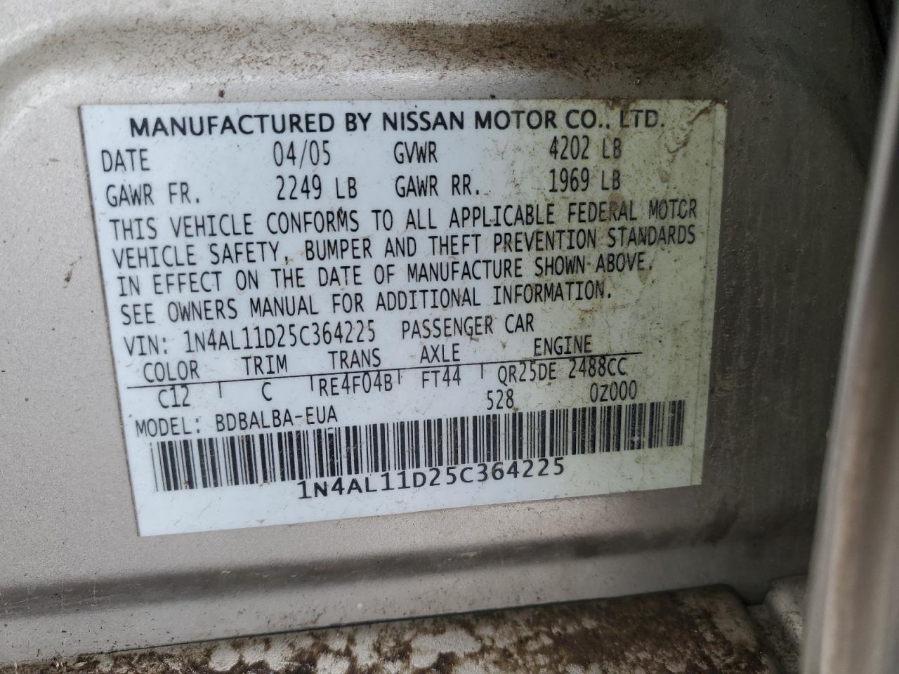 Nissan Altima S Image 11