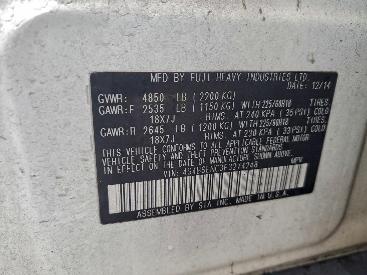 Subaru Outback 3.6r Limited Image 10