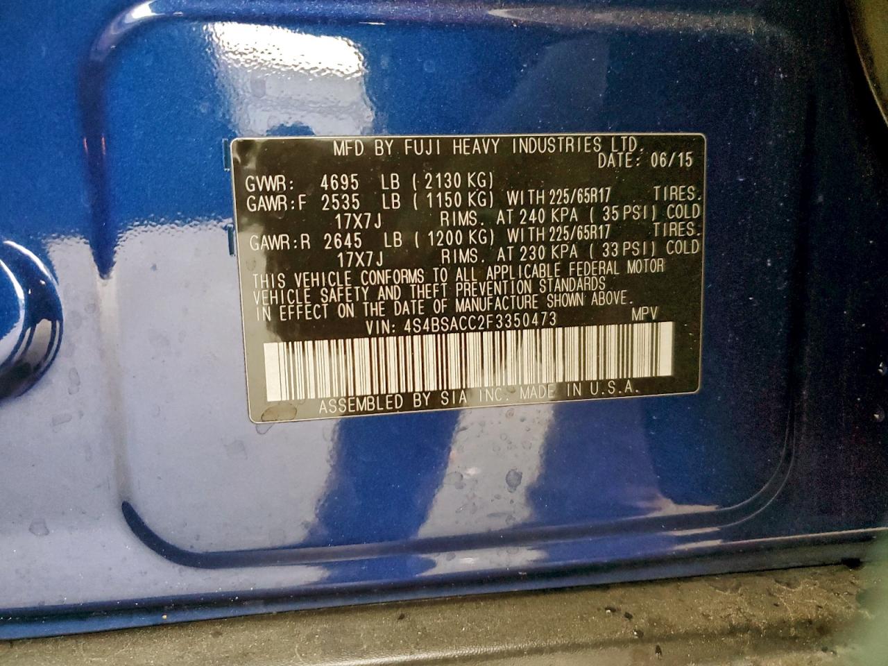 Subaru Outback 2.5i Premium Image 7