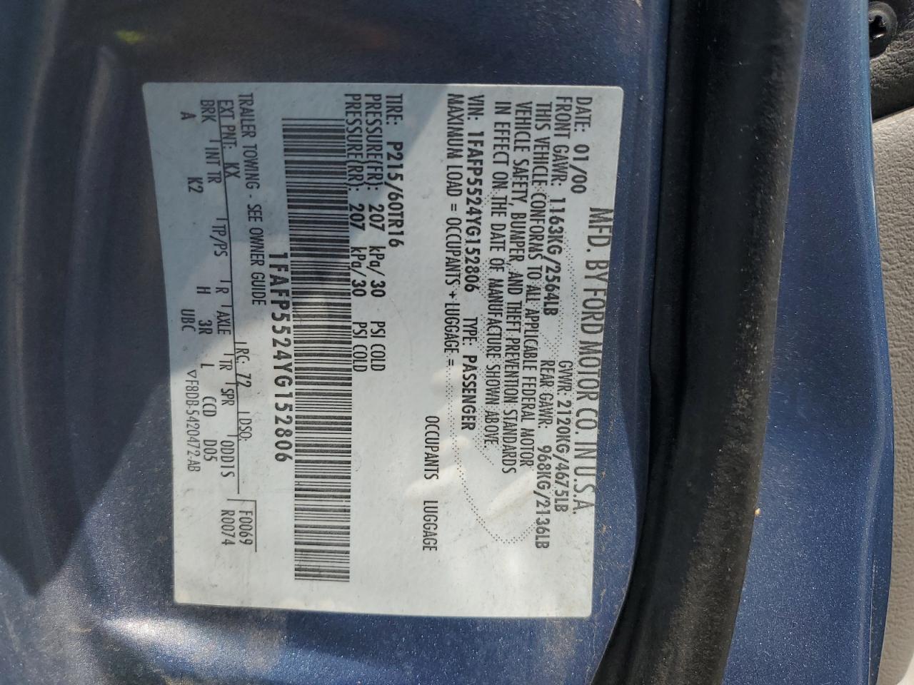 Ford Taurus Ses Ses Image 11